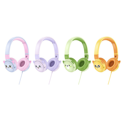 Hoco W61 Voice Wired Headphones for Children (Emerald Green)