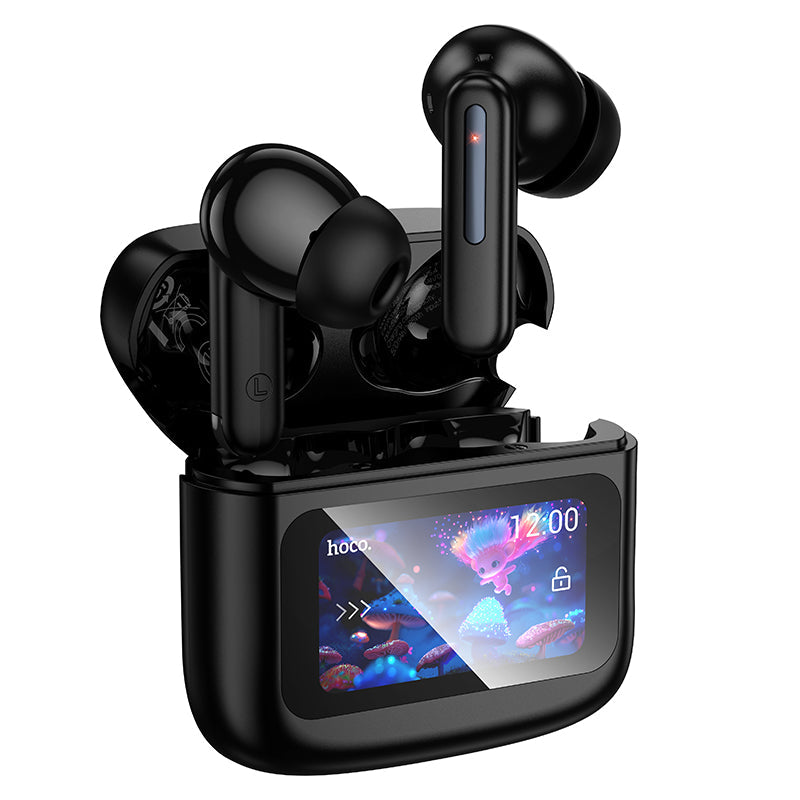 Hoco EQ14 Cool Color True Wireless BT Headset with Touchscreen (Black)