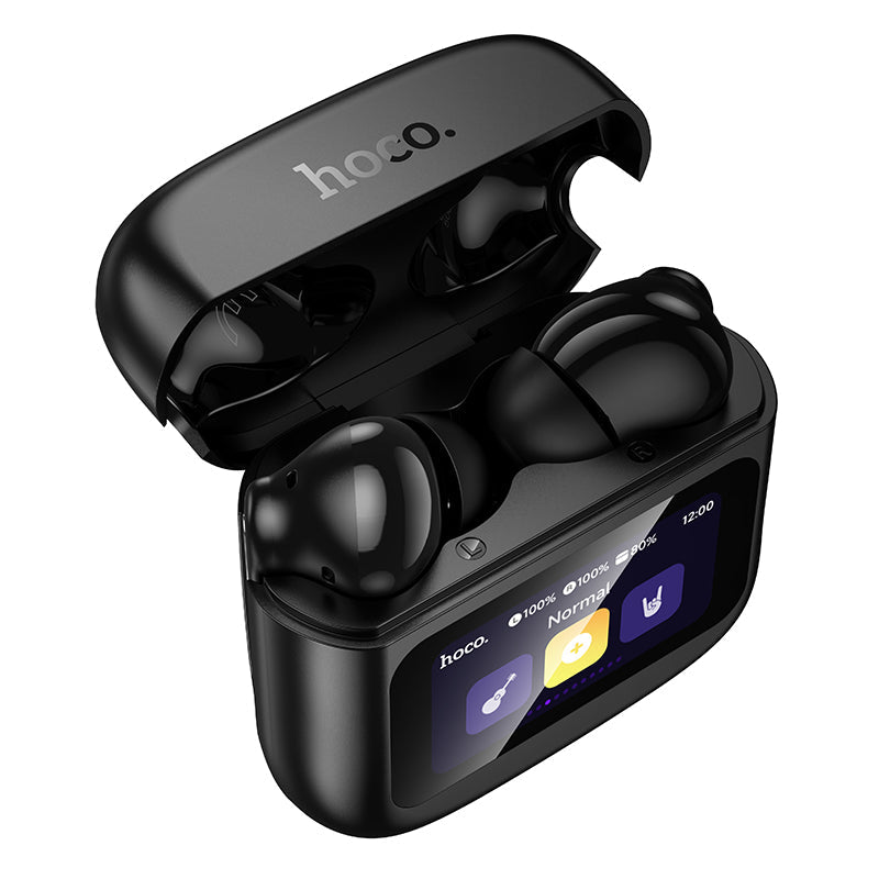 Hoco EQ14 Cool Color True Wireless BT Headset with Touchscreen (Black)