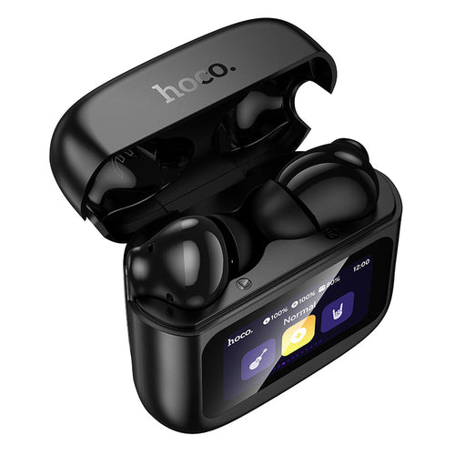 Hoco EQ14 Cool Color True Wireless BT Headset with Touchscreen (Black)