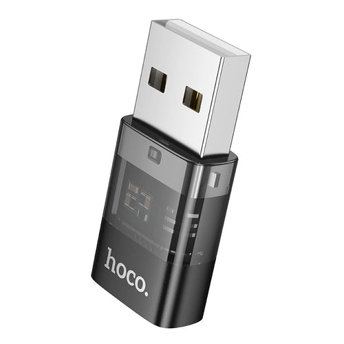 Hoco UA36C USB-A to USB-C USB2.0 Transparent Adapter (Black)