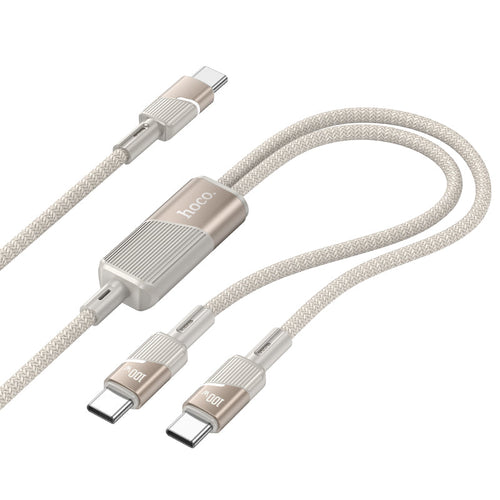 Hoco U139 USB-C to C+C 100W Fast Charging Data Cable (Gold)