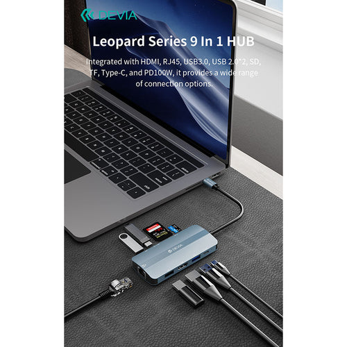 Devia Leopard Series EC704 9-In-1 Type-C Hub