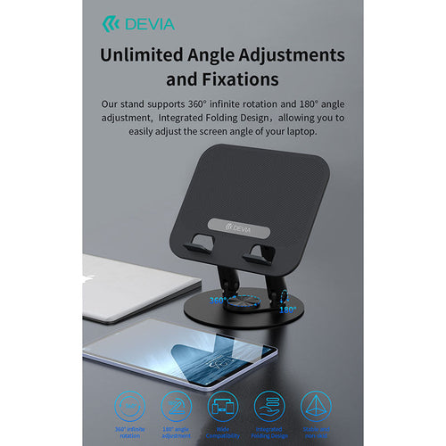 Devia EL238 360° Rotation Folding Stand for Tablet & Laptop