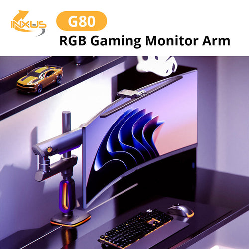 Northbayou G80 Gaming Monitor Arm Blue with RGB
