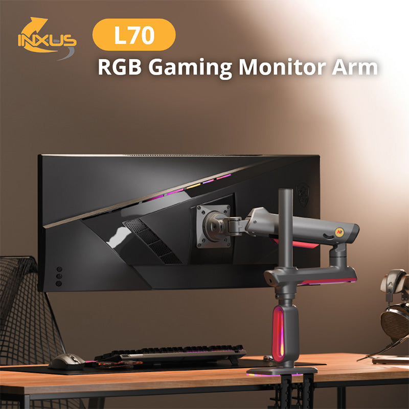 Northbayou L70 Gaming Monitor Arm Red with RGB