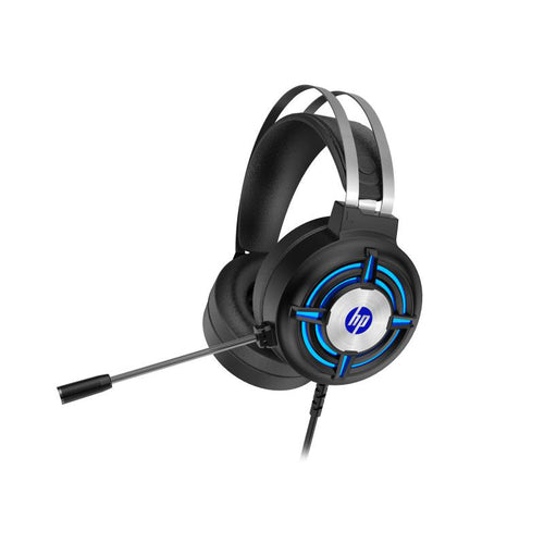 HP H120 Wired Gaming Headset with Blue Backlit (Black)