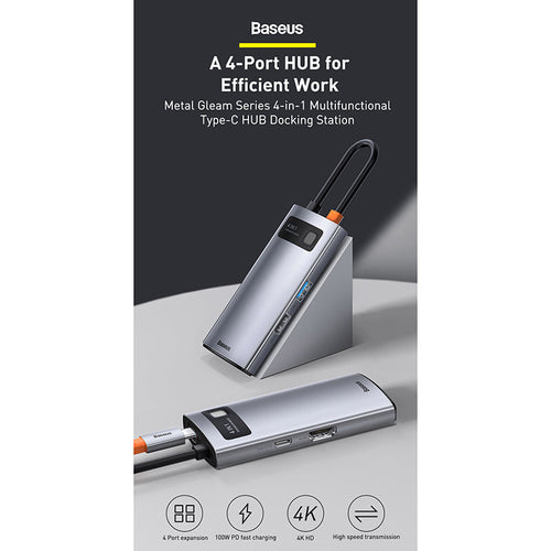 Baseus CAHUB-CY0G 4-in-1 Multi-function Type-C HUB Station