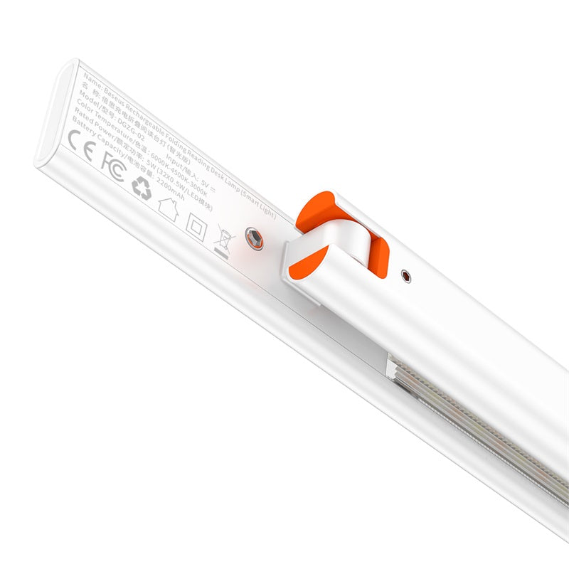 Baseus DGZG-02 Rechargeable Folding Desk Lamp [White]