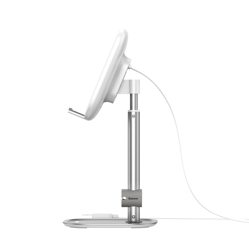 Baseus SUWY-D0S Literary Youth Desktop Bracket (Telescopic + Wireless Charging) Silver