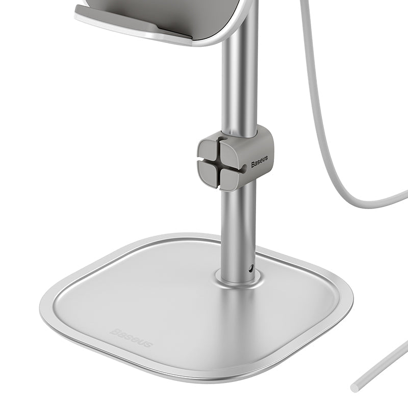 Baseus SUWY-D0S Literary Youth Desktop Bracket (Telescopic + Wireless Charging) Silver