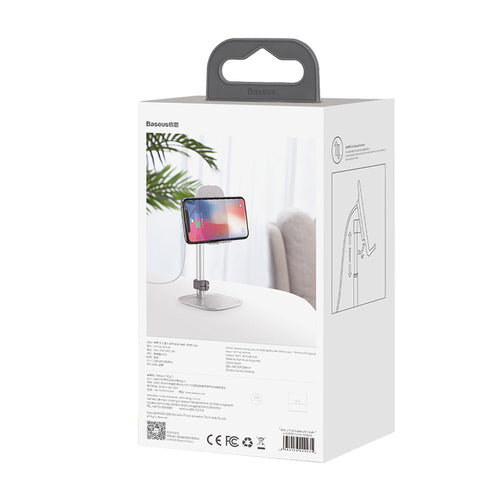 Baseus SUWY-D0S Literary Youth Desktop Bracket (Telescopic + Wireless Charging) Silver