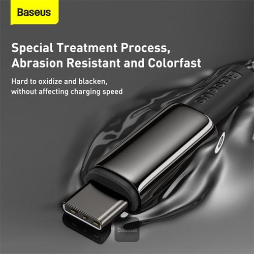 Baseus Tungsten Gold Type C to Type C 100W 1m Fast Charging Data Cable (Black)