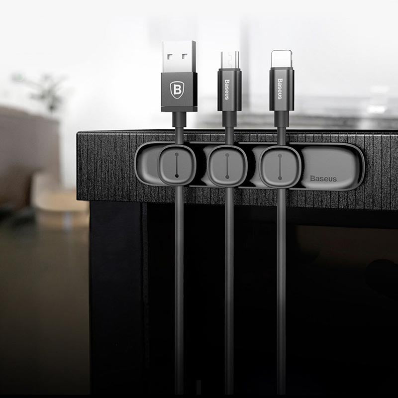 Baseus ACWDJ-01 Peas Cable Clip Black