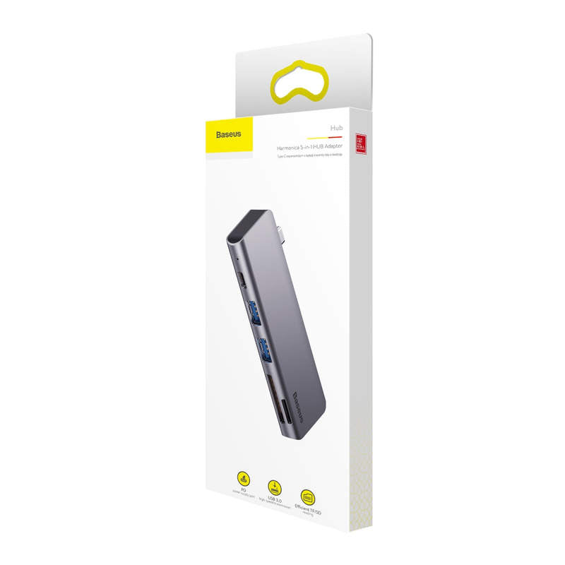 Baseus CAHUB-K0G USB-C 5-in-1 Adaptor