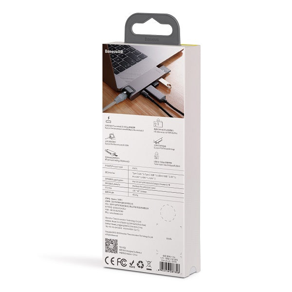 Baseus CAHUB-L0G thunderbolt C+Pro smart HUB docking station (Grey)