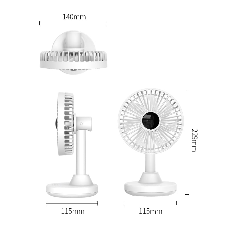 Orico YT-N9C-WH-BP Oscillating Desk Fan (White)