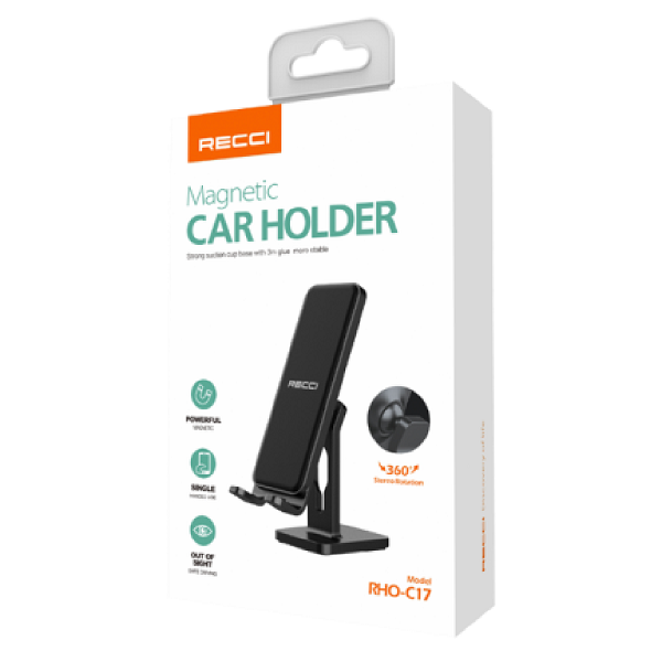 Recci RHO-C17 Smartphone Car Holder Black