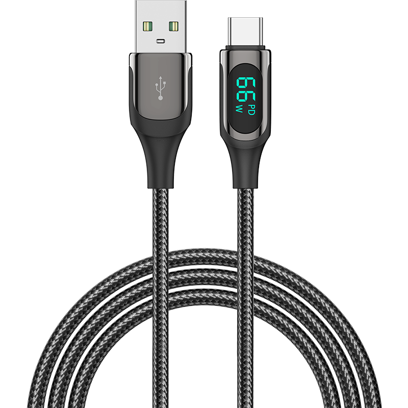 Recci RTC-P10C USB A to Type C 6A Fast Charging Cable 1M Black