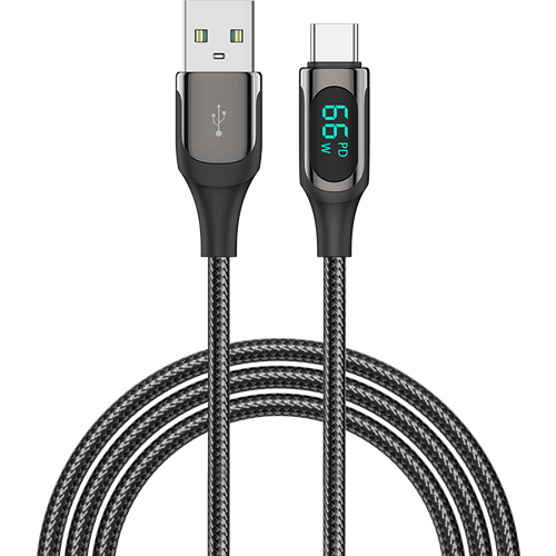 Recci RTC-P10C USB A to Type C 6A Fast Charging Cable 1M Black