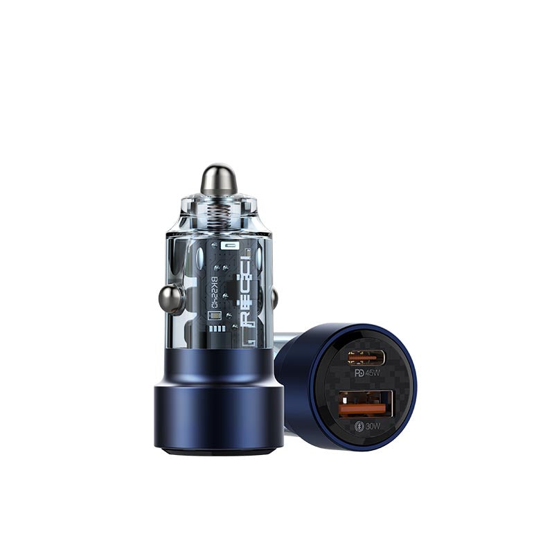 Recci RCC-N15 Journey 75w Car Charger, Clear