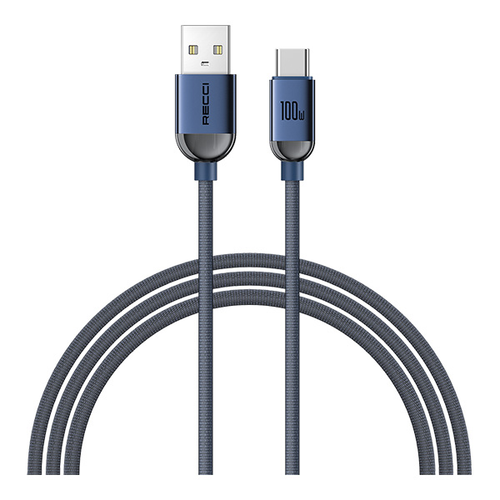 Recci RS09C USB-A to Type-C 100W Charging Cable 1.2M (Midnight Blue)