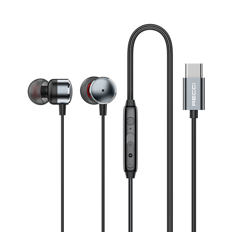 Recci REP-L38 High-Level Sound Metal Wired Earphone