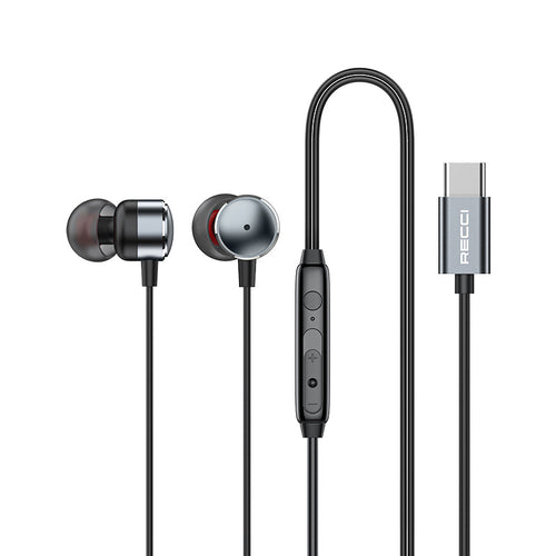 Recci REP-L38 High-Level Sound Metal Wired Earphone