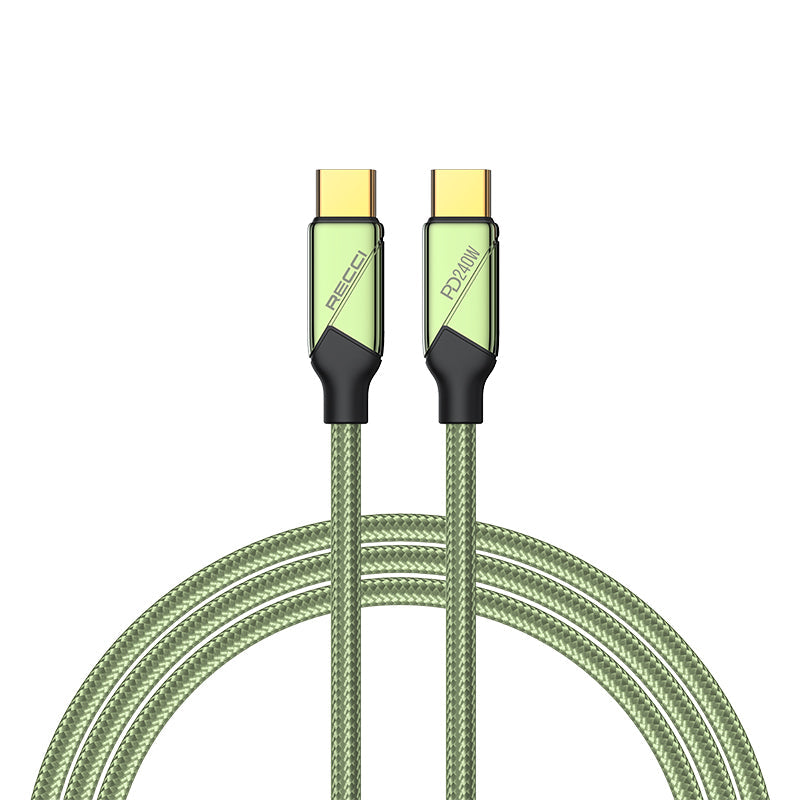 Recci RS18CC Data Cable Voyage Series C-C PD 240W, Green