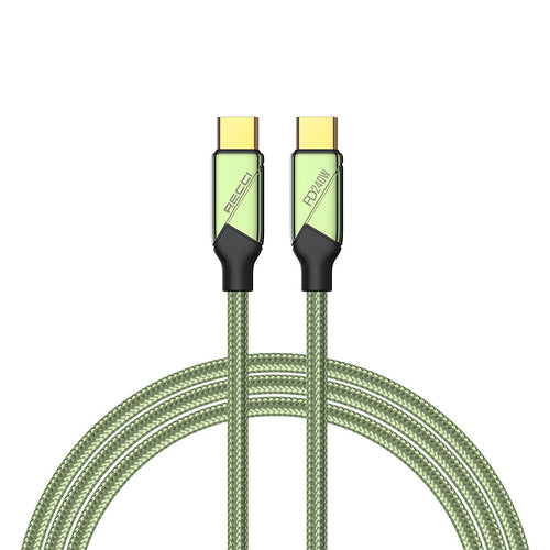 Recci RS18CC Data Cable Voyage Series C-C PD 240W, Green
