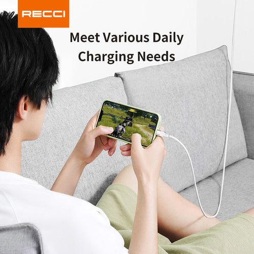 Recci RS22CC PD100W C-C Fast Charge Silicon Data Cable (1.5M) - Powder