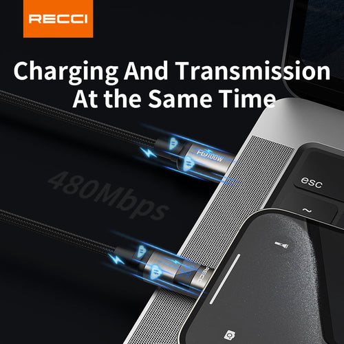 Recci RS32CC PD100W C-C Data Cable (1.5M) - Gold