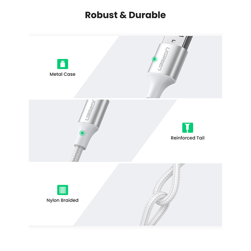 Ugreen US288 USB-C To USB A 2.0 1M White Male Cable