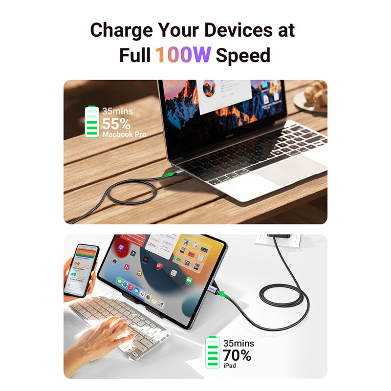 Ugreen US316 Type C To Type C 1M 5A Fast Charging Data Cable