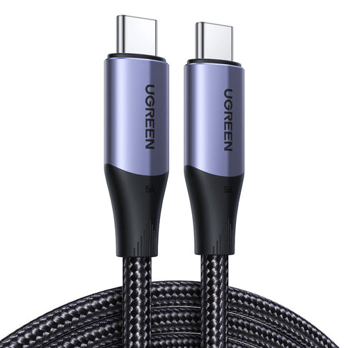 Ugreen US355 240W & 10Gbps USB-C 3.1 M/M Gen2 5A Cable with Braided 1m (Black)