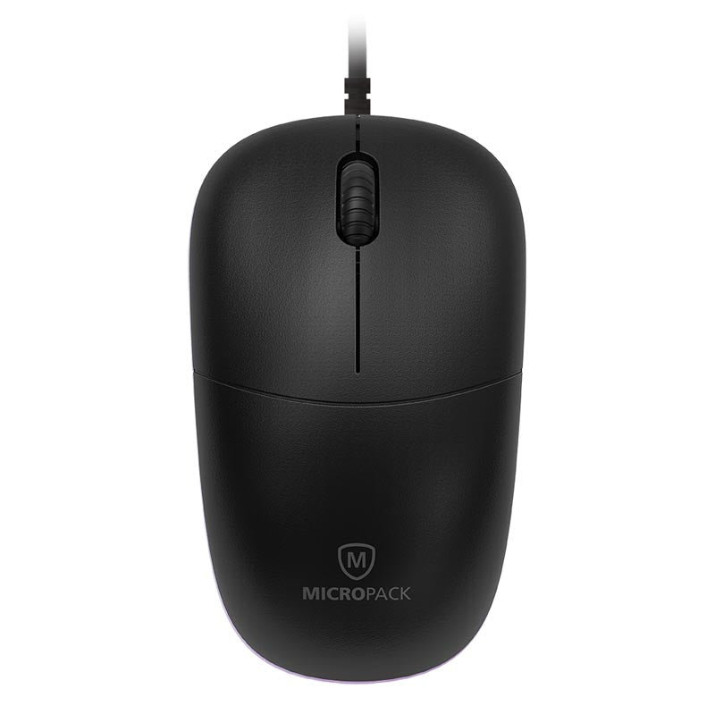 MicroPack M-105-BK Essential Wired Optical Mouse (Black)