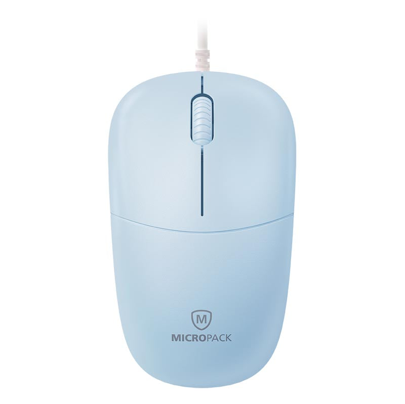 MicroPack M-105-BL Essential Wired Optical Mouse (Blue)