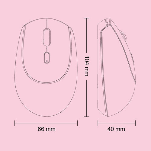 MicroPack MS-201W-BL Lifestyle 2.4G + Bluetooth Wireless Mouse, Blue