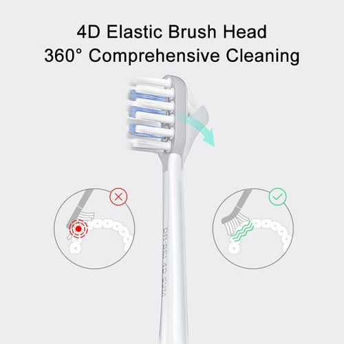 DR.BEI Sonic Electric Toothbrush Head 4D Clean (Pink)-For S7