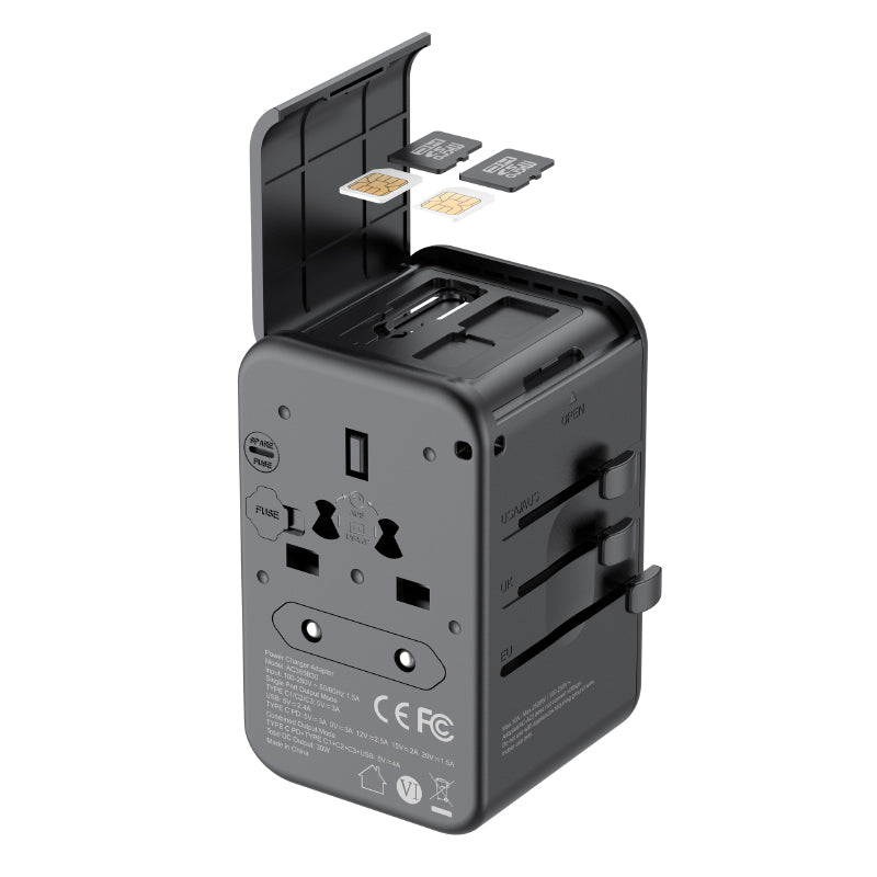 Budi AC355B30 30W Global Travel Charger with Storage Box