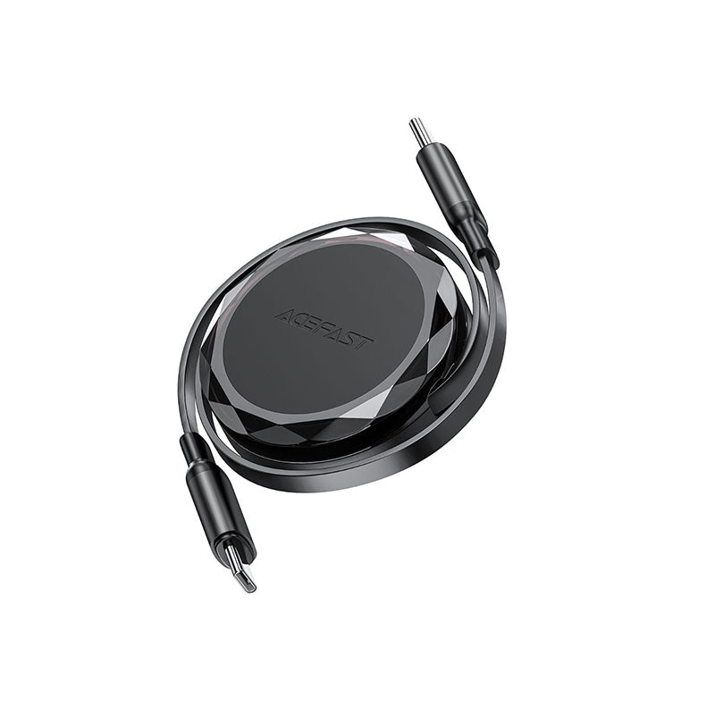 Acefast C13-03 60W USB-C to USB-C Retractable Charging Data Cable 0.8M