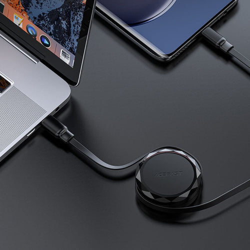 Acefast C13-03 60W USB-C to USB-C Retractable Charging Data Cable 0.8M