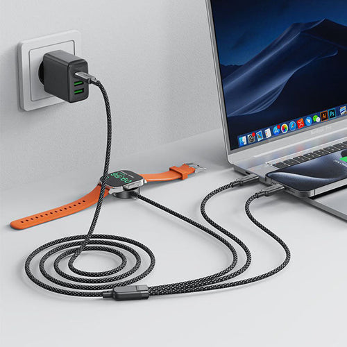 Acefast C6-11 3-in-1 100W Charging Data Cable with Wireless Charger