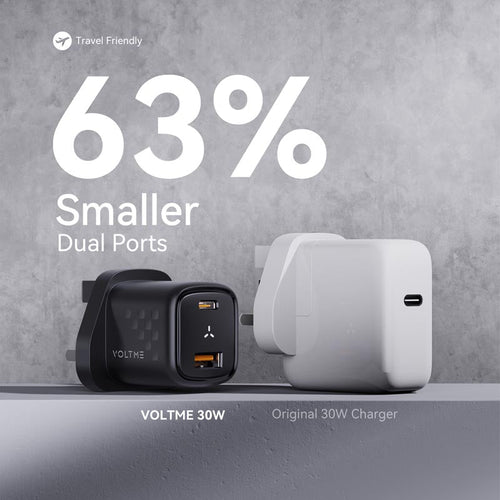 Voltme Revo 30 30W 1A+1C Wall Charge (Black)