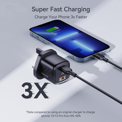 Voltme Revo 30 30W 1A+1C Wall Charge (Black)