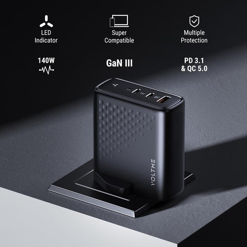 Voltme Revo 140 140W 2C+1A Wall Charge (Black)