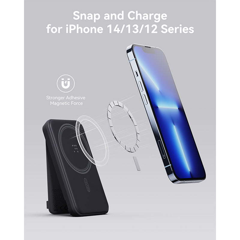 Voltme MagPak 5K MagSafe Magnetic Wireless Power Bank (Charcoal)