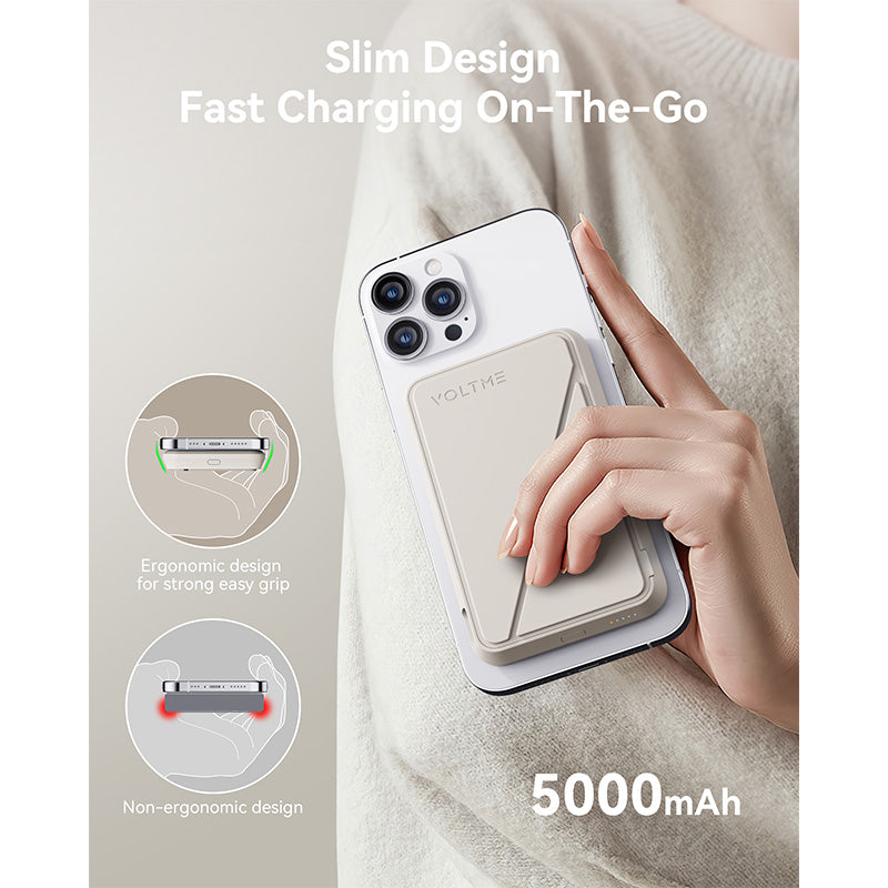 Voltme MagPak 5K MagSafe Magnetic Wireless Power Bank (Grey)