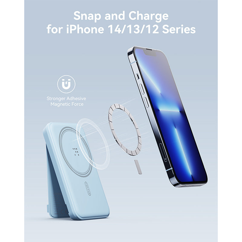Voltme MagPak 5K MagSafe Magnetic Wireless Power Bank (Blue)