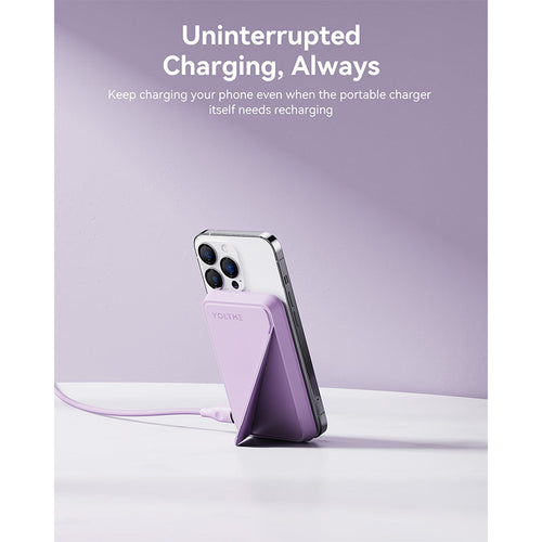 Voltme MagPak 5K MagSafe Magnetic Wireless Power Bank (Violet)